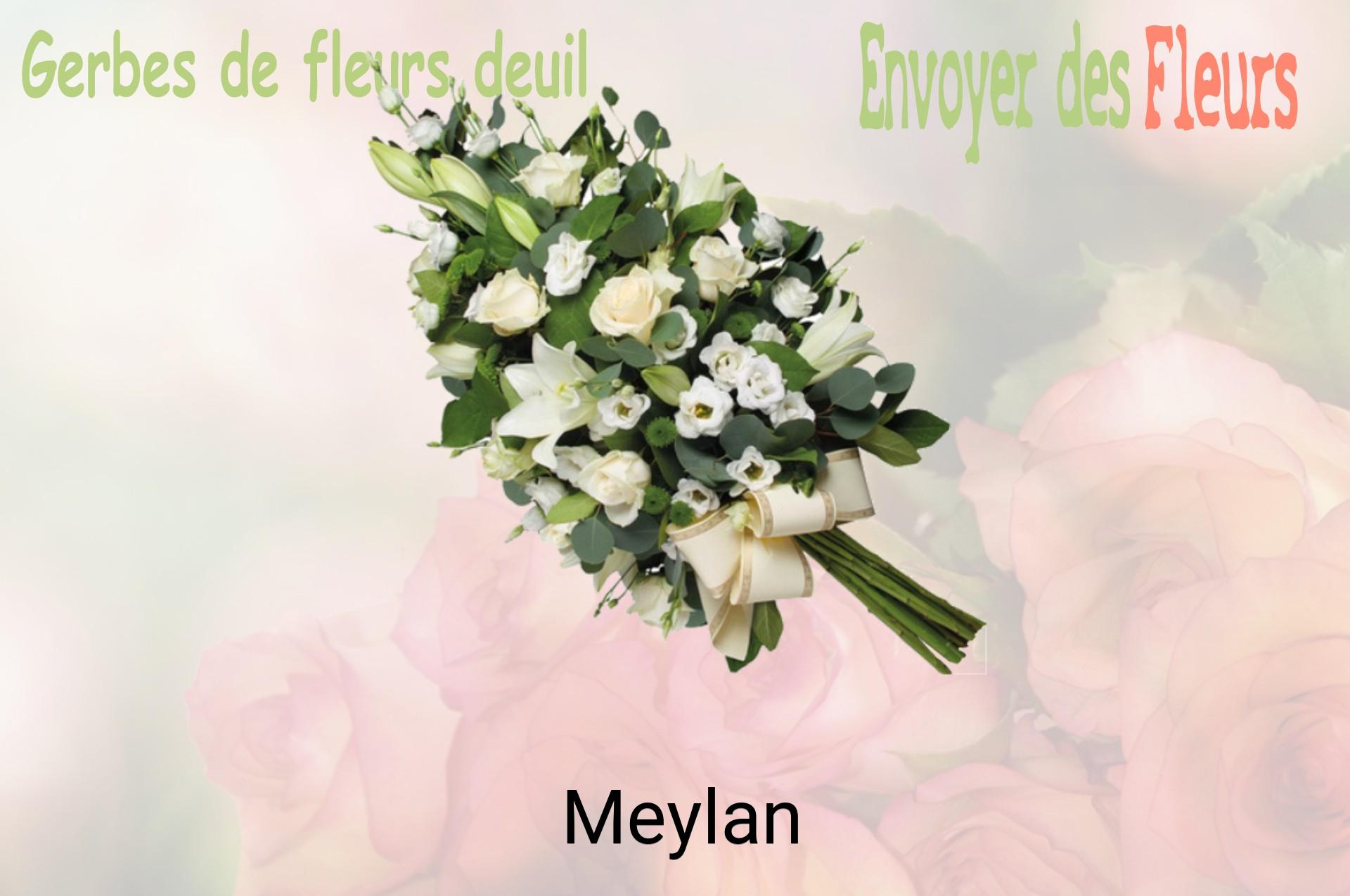 Gerbe de fleurs de deuil livrée à Meylan
